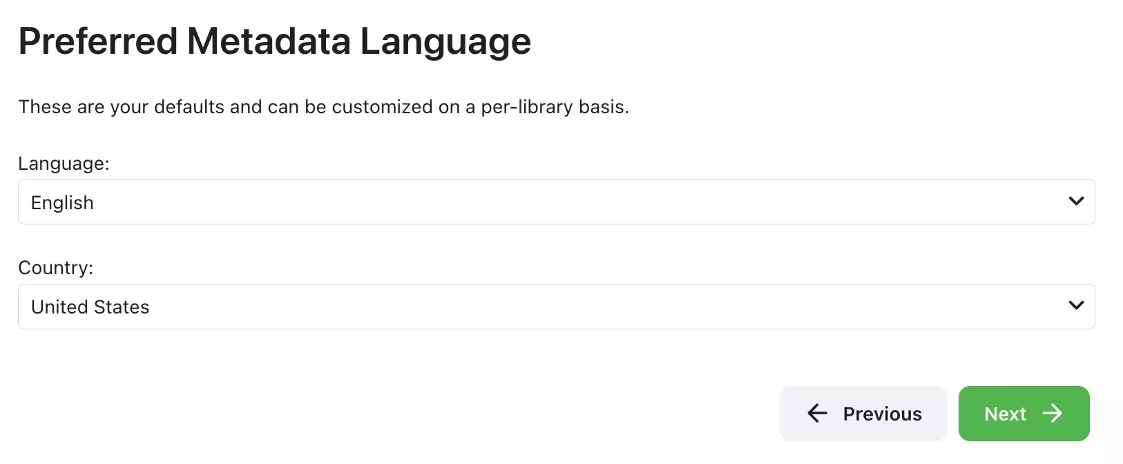 emby preferred metadata language