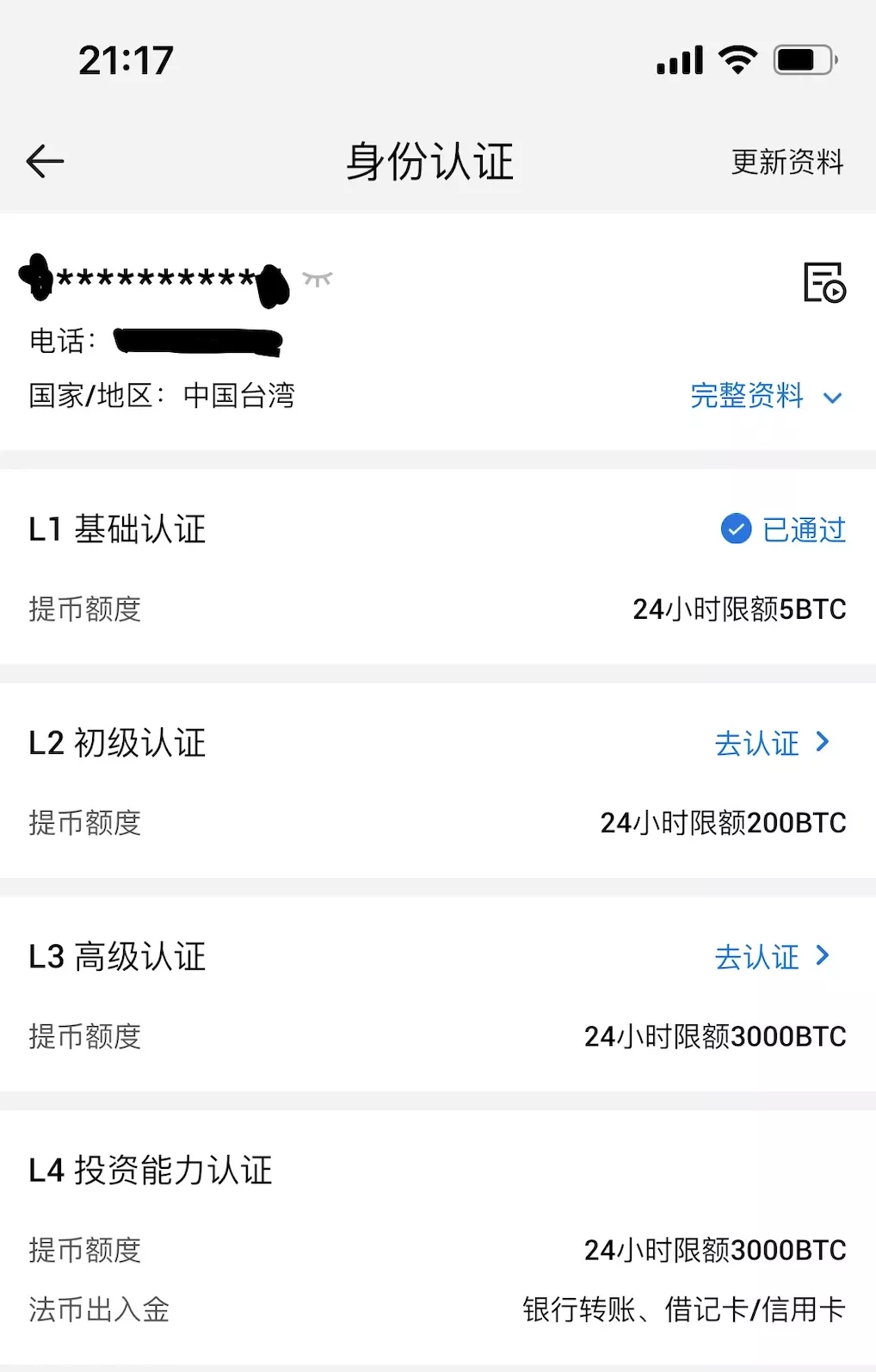 火币-kyc-等级